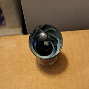 Mystical Blue Glass Sphere With Stand